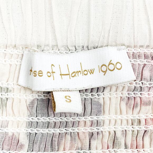 House of Harlow 1960 Floral Mini Skirt Pink Small Cotton Boho Girlcore Summer - Picture 10 of 12